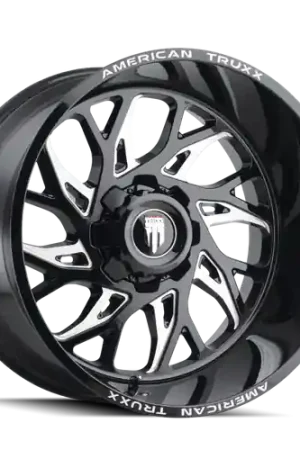 American Truxx Destiny AT1913 8x165.1 24x14-76 Black/Milled Secure Checkout