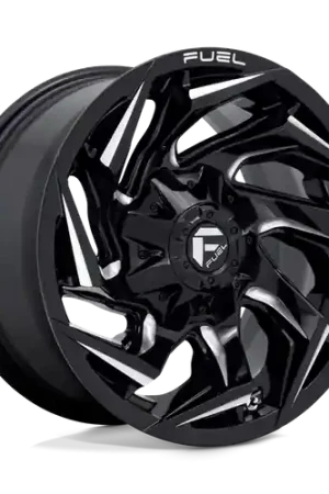 Fuel 1PC D753 REACTION 6X135/6X139.7 20X9 +20 GLOSS BLACK MILLED Crafted