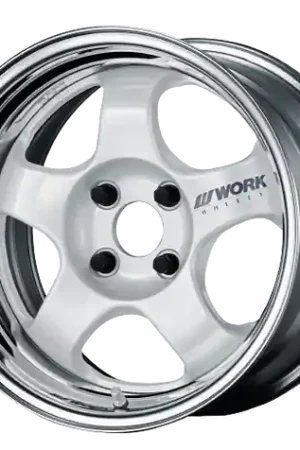 Professional Grade Work Meister S1 2P 5x112 15x8.5+12 R Disk White