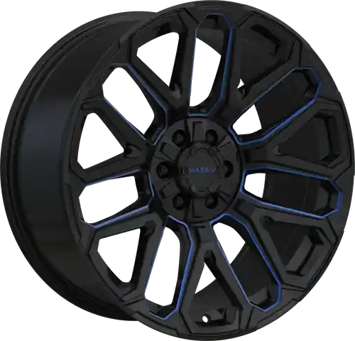 MASSIV OFF-ROAD OR5 6X135/6X139.7 20x9 -12 BLACK AND BLUE MILLED Deal