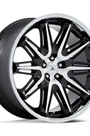 New Release Asanti Black AB047 IMPERATOR 5X112 20x10.5 +38 GLOSS BLACK MACHINED WITH SS LIP