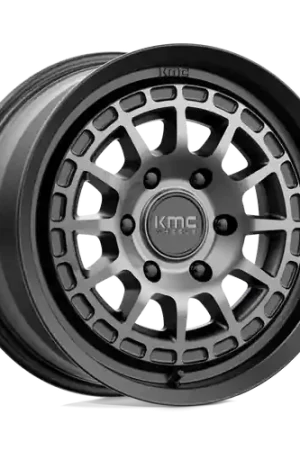 Direct From Factory KMC KM719 CANYON 6X139.7 17X8 +35 SATIN BLACK WITH GRAY TINT