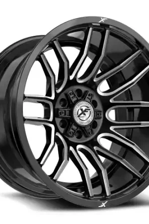 Crafted XF Off-Road XF-232 6x135/6x139.7 24x12 -44 Gloss Black & Milled
