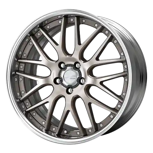 Work Lanvec Lm1 5x114.3 20x9.5+0 O Disk Trans Gray Polish Fast Shipping