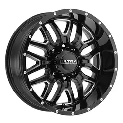 Ultra 203BM Hunter 8x165.1 18x9 +12 Gloss Black w/ Milled Accents Cheap
