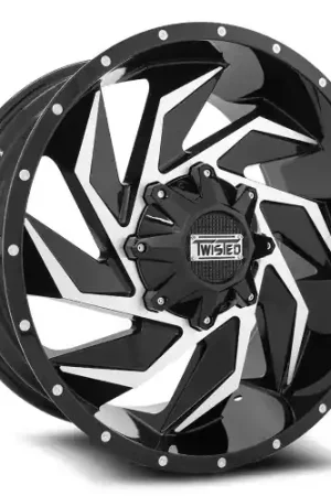 Twisted Off-Road T-27 Vixon 6x135/6x139.7 24x14 -76 Gloss Black & Machined Wholesale