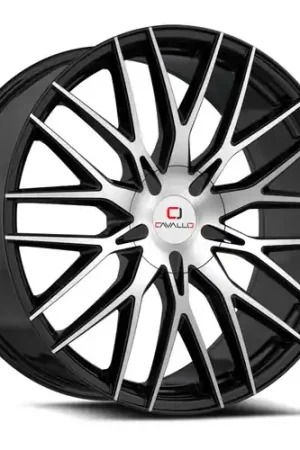 No Minimum Order Cavallo CLV-45 6x135/6x139.7 22x9.5 +25 Gloss Black & Machined