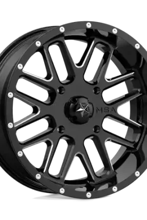 MSA Offroad Wheels M35 BANDIT 4X137 22X7 +0 GLOSS BLACK MILLED In Demand