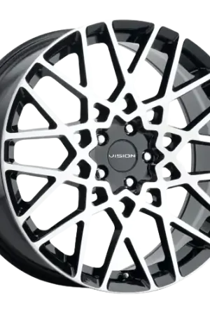 Price Drop Vision Street-Designs 474 Recoil 5x120 20x8.5+35 Gloss Black Machined Face