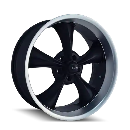 Fan Favorite Ridler Type 695 5x120.65 17x7+0 Matte Black/Machined Lip