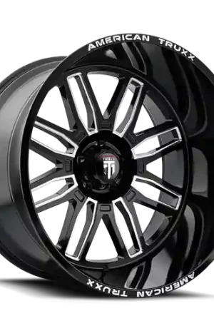 Free Shipping American Truxx Restless AT1915 5x127 20x10-25 Black/Milled