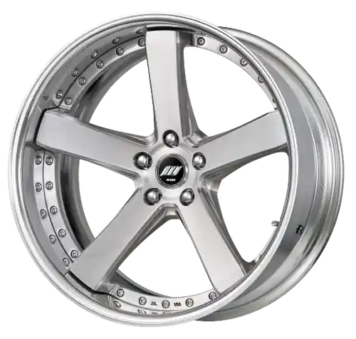 Premium Work Zeast Black Label Bst2 5x114.3 19x8+22 O Disk Brush Silver Clear