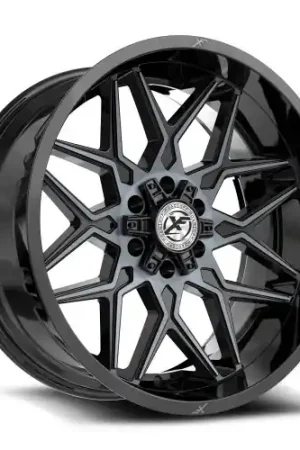 XF Off-Road XF-238 6x135/6x139.7 20x10 -24 Gloss Black & Machined Titanium Double Dark Tint Special Discount