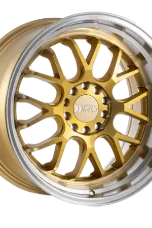 Free Returns F1R F21 5x114.3/5x120 18x9.5 +40 Machine Gold/Polish Lip v2