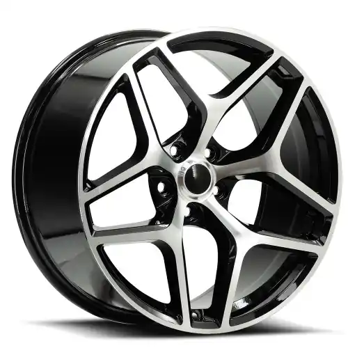O.E. Revolution Z28 5x120 22x10 +25 Gloss Black & Machined Special Offer