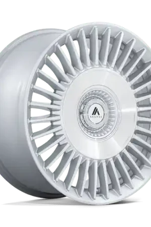 Trusted Brand Asanti Black ABL-40 TIARA 5X112/5X120 22X10.5 +38 GLOSS SILVER WITH BRIGHT MACHINED FACE