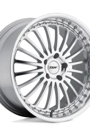 Fan Favorite TSW SILVERSTONE 5X108 18X8 +40 SILVER W/ MIRROR CUT FACE & LIP