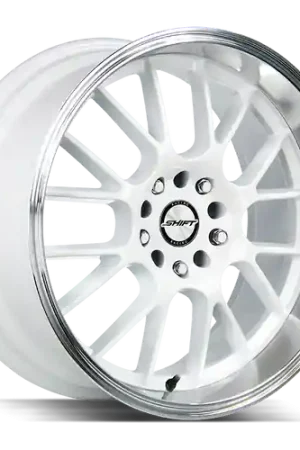 Shift Crank 5x100/5x114.3 17x7.5 +30 White Polished Lip Flash Sale
