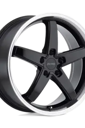 Today Only Petrol P1B 5X108 17X8 +40 GLOSS BLACK W/ MACHINED CUT LIP