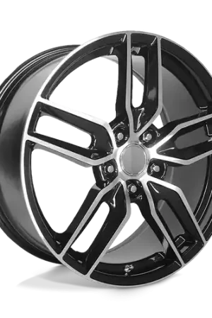 Performance Replicas PR160 5X120.65 19X10 +78 GLOSS BLACK WITH MACHINED SPOKES Next Day Delivery