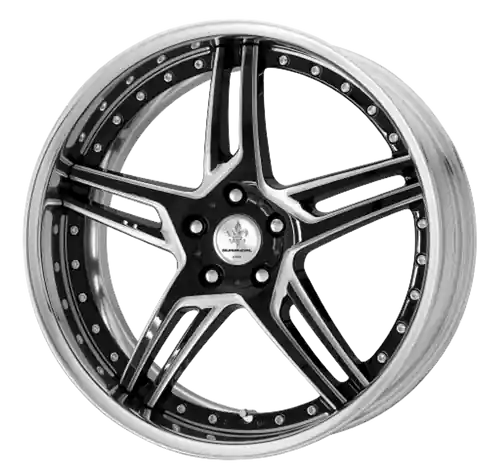 DURANDAL DD5.2 Machined Black Polished 5x108 18X9.5 +4MM Clearance