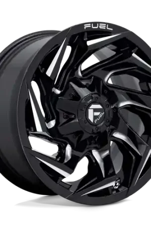 Direct From Factory Fuel 1PC D753 REACTION 5X114.3/5X127 22X12 -44 GLOSS BLACK MILLED