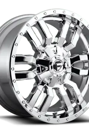 Fuel 1PC D631 SLEDGE 8X180 20X10 -18 CHROME PLATED Original