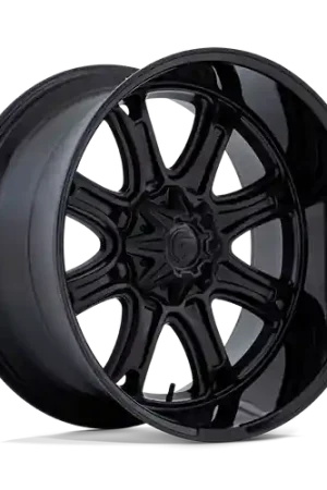Flash Sale Fuel 1PC DARKSTAR 6X135/6X139.7 22X10 -18 MATTE BLACK WITH GLOSS BLACK LIP