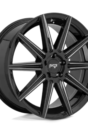 Price Drop Niche 1PC M243 TIFOSI 5X112 20X9 +27 GLOSS BLACK MILLED