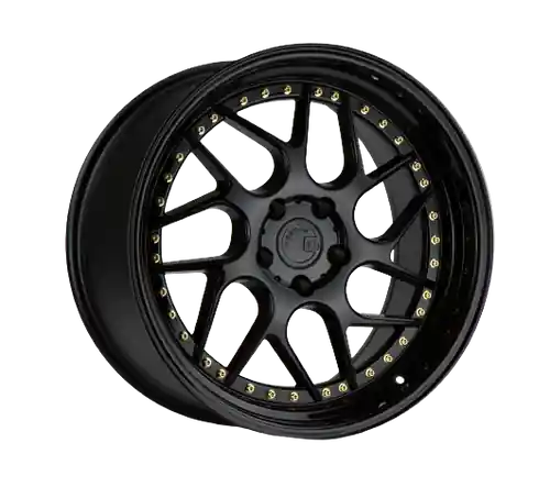 Aodhan DS01 5x100 18x8.5+35 Gloss Black W /Gold Rivets Don’t Miss Out