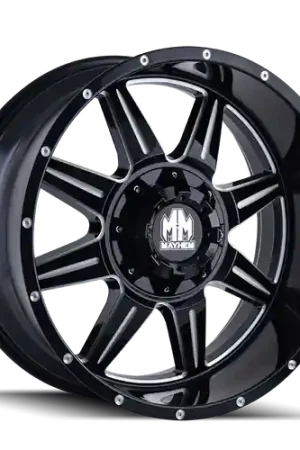 Mayhem Monstir 8100 5x114.3/5x127 18x9-12 Gloss Black/Milled Spokes Hot Picks