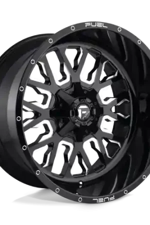 Fuel 1PC D611 STROKE 8X180 20X9 +20 GLOSS BLACK MILLED Best Price