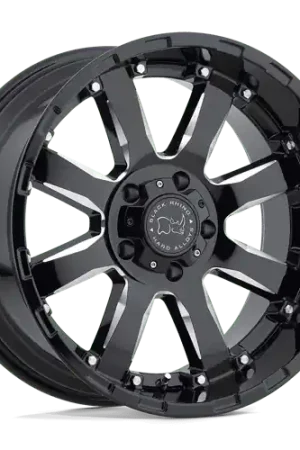 Money Back Guarantee Black Rhino SIERRA 5X127 22X11.5 -44 GLOSS BLACK W/ MILLED SPOKES
