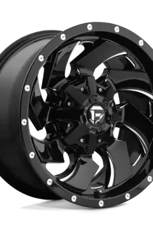 Fan Favorite Fuel 1PC D574 CLEAVER 8X170 20X8.25 -202 GLOSS BLACK MILLED