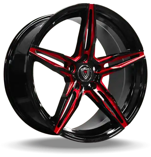 MARQUEE WHEELS M8888 5x115 18x9+15 BLACK / RED MILLING Price Drop