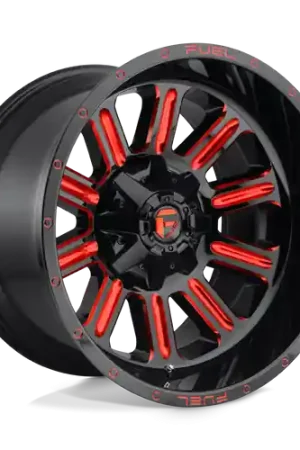 Cheap Fuel 1PC D621 HARDLINE 5X114.3/5X127 18X9 +1 GLOSS BLACK RED TINTED CLEAR