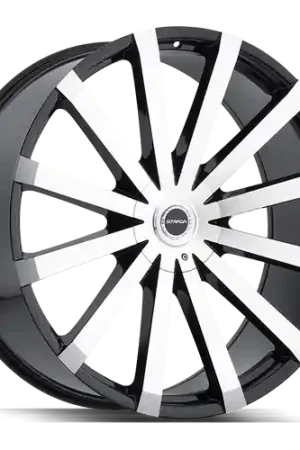 Hot Picks Strada Gabbia 5x127/5x139.7 24x10 +25 Gloss Black Machined