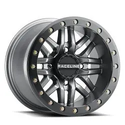 Grab Now Raceline A91G Ryno 4X137 15x10 0 Gunmetal and Black Ring