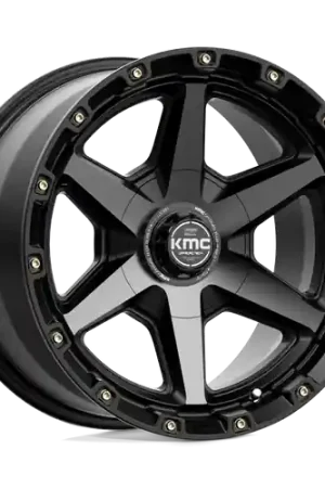 Trusted Brand KMC KM101 TEMPO 6X135/6X139.7 17X9 +0 SATIN BLACK WITH GRAY TINT
