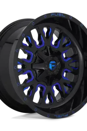 Don’t Miss Out Fuel 1PC D645 STROKE 6X135/6X139.7 17X9 +1 GLOSS BLACK BLUE TINTED CLEAR