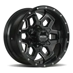 Direct From Manufacturer Ultra 217BM Warlock 6X135/6x139.7 17x9 +01 Gloss Black w/Milled Accents