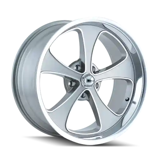 Professional Grade Ridler Type 645 5x114.3 18x9.5+0 Grey/Machined Face/Polished Lip