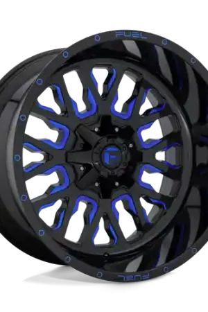 Fuel 1PC D645 STROKE 8X165.1 22X12 -44 GLOSS BLACK BLUE TINTED CLEAR Must Have
