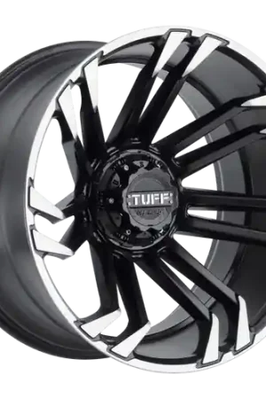 Tuff T21 5X127/5X139.7 22X12 -45 MATTE BLACK W/ MACHINED FLANGE Buy Online