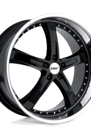 TSW JARAMA 5X120 18X8 +35 GLOSS BLACK W/ MIRROR CUT LIP Order Now