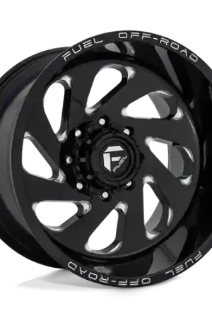 Fuel 1PC D637 VORTEX 6X139.7 22X12 -45 GLOSS BLACK MILLED Price Drop