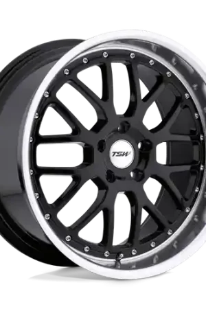 Final Sale TSW VALENCIA 5X114.3 18X8 +40 GLOSS BLACK W/ MIRROR CUT LIP