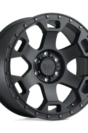 Deal Black Rhino GAUNTLET 6X139.7 17X8.5 0 SEMI GLOSS BLACK W/ GUNMETAL BOLTS