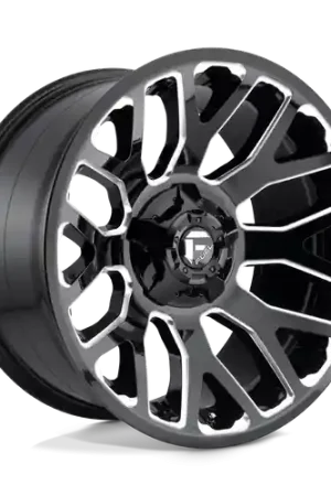 Fuel 1PC D607 WARRIOR 5X139.7/5X150 20X10 -18 GLOSS BLACK MILLED Wholesale