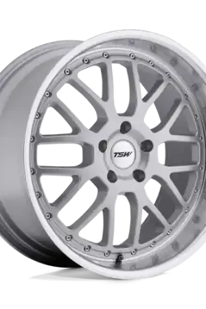 Genuine TSW VALENCIA 5X120 18X8 +32 SILVER W/ MIRROR CUT LIP